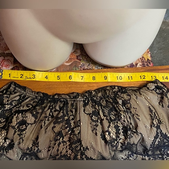 NWT SHEIN sexy black stretch lace bell sleeve romper,illusion lining,fit/flare S - Picture 11 of 12